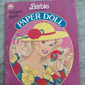 New Vintage! Barbie Paper Doll Book 1523-2 Golden Books 1990 One Doll Uncut!